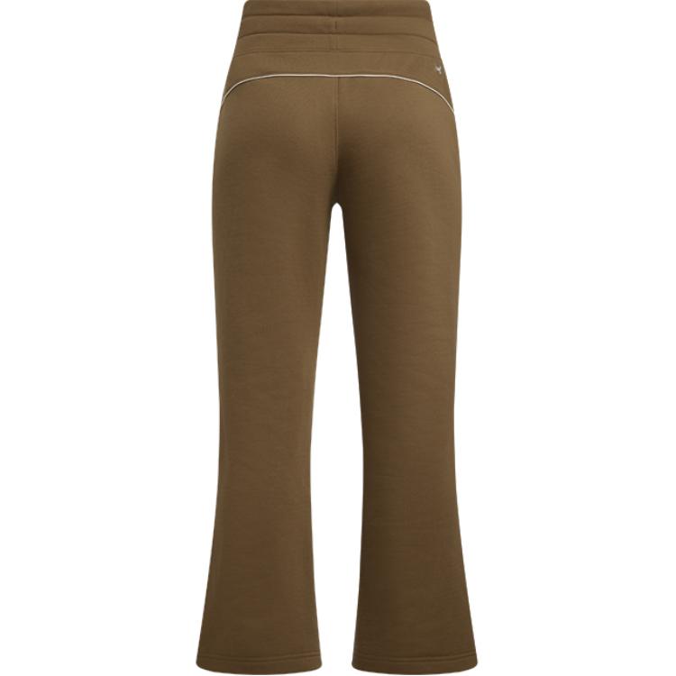 Under Armour Soft Comfortable Skin-Friendly Casual Lace-Up Knitted Sports Pants Women pants Coyote-Brown 6005943-498
