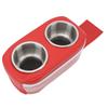 Pontoon Cup Holder with Double Stainless Steel Cupholder Portable Stable Universal for Boat Yacht RV Car Red