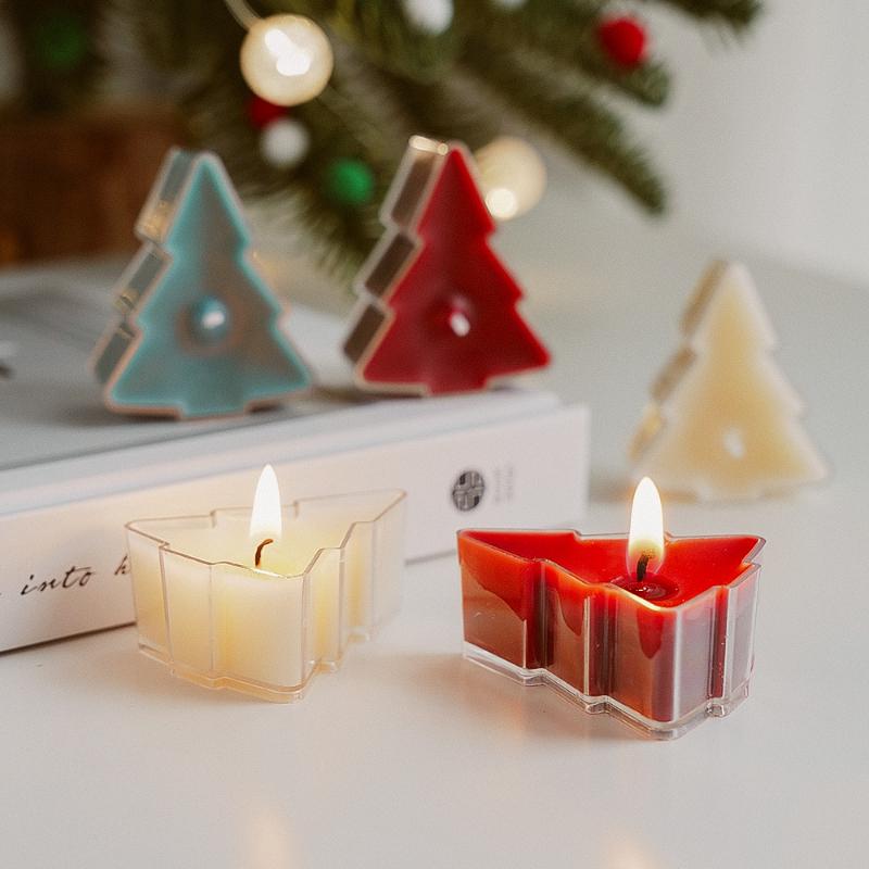 2PCS Christmas Tealight Candle New Year Candles Holiday Festive Home Decoration Soywax Guest Gift Set Scented Candle