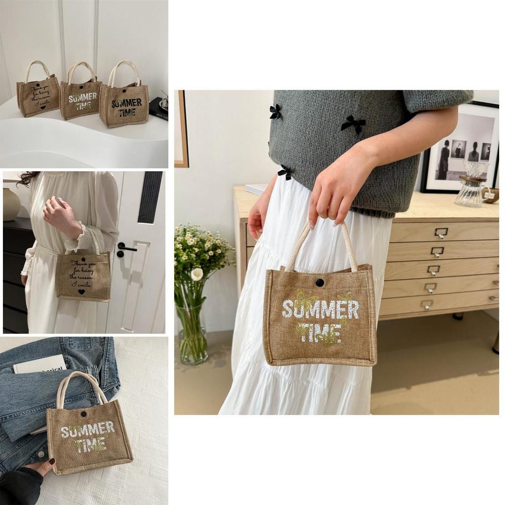 2024 New Canvas Small Bag Women's Tote Bag Street Fashion Commuter Casual Handbag