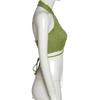 Tops cortos verdes sexis con cuello Halter para mujer, sin mangas, Espalda descubierta, para fiesta y Club, Top corto envolvente, ropa informal ajustada