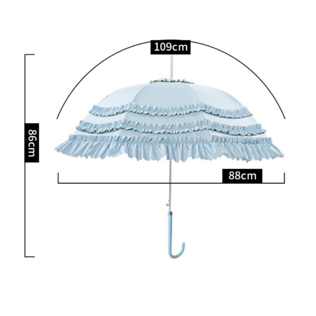 Long-Handle Sun Umbrella Elegant Automatic Open Sunshade Waterproof