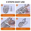 Heavy-Duty Stainless Steel Metal Detecting Shovel with Hexagonal Drainage Holes  Ergonomic Non-Slip Handle for Efficient Beach