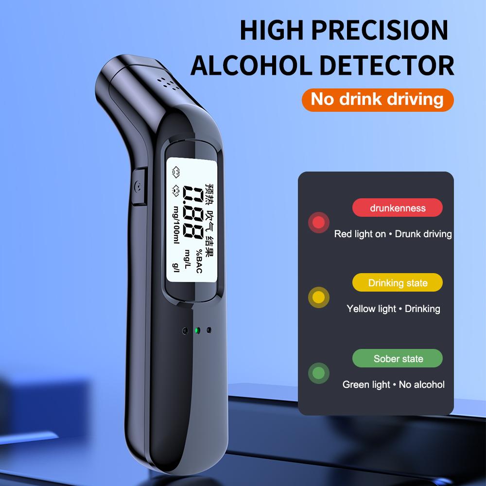 

Portable Alcohol Breathalyzer Non-Contact Alcohol Tester LED Display Breath Alcohol Detector Drunk Driving Testing Tool