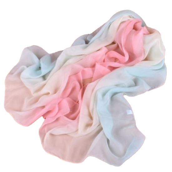 Silk Scarf Light Weight Practical Portable Women Chiffon Scarves for Daily Wear