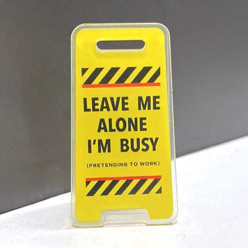 Desk Decoration ‘Leave Me Alone, I'm Busy’ - Humorous Office Decoration Humour Gifts For Men And Women Room Decorations