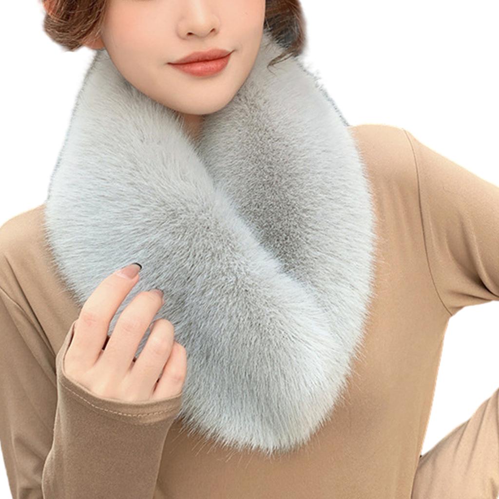 Thick Plush Scarf for Women Girls Winter Invisible Fix Clip Scarf Female Camping Shopping Scarf Teens Decorative Scarves
