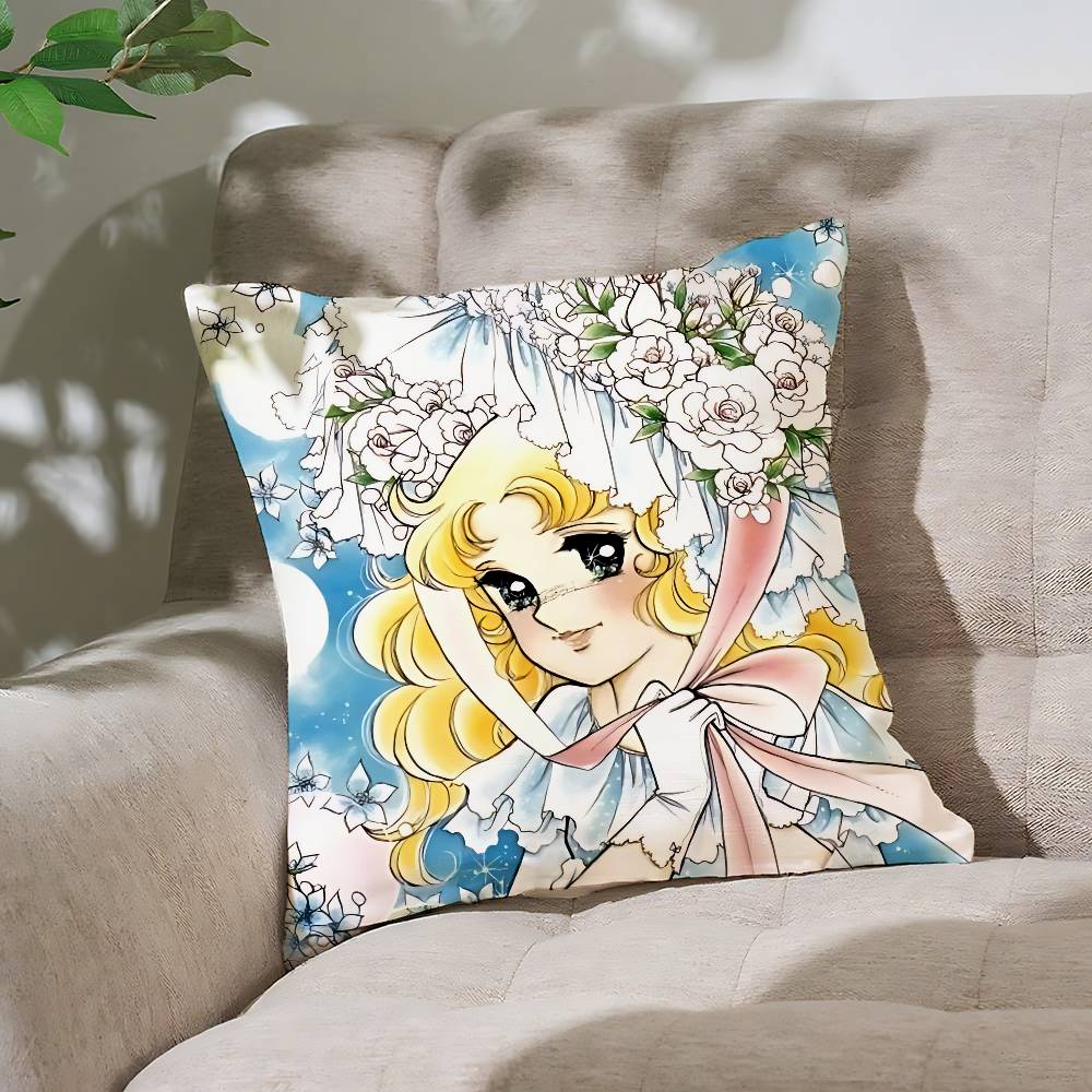 C-Candy C-Candy Anime Pillow Case Throw Pillow Cover Nordic Vintage Style Cushion Covers Home Living Room Sofa Couch Seat