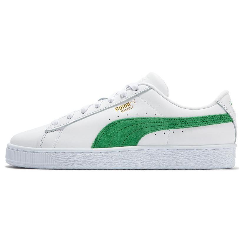 Puma Basket Classic 75Y Synthetic Leather Low-Top Sneakers Unisex sneakers White Green 394338-02