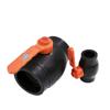 High Flow Plastic Ball Valve with Steel Handle for Water Supply, 4-Point Thickened Port, Pipe Fittings