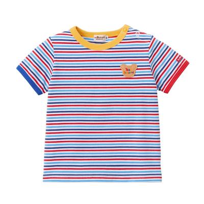 MIKI HOUSE HOT BISCUITS Kurzarm-T-Shirt, Jungen und Mädchen, Kinderbekleidung, Mehrfarbig, 110cm, 70-5206-493