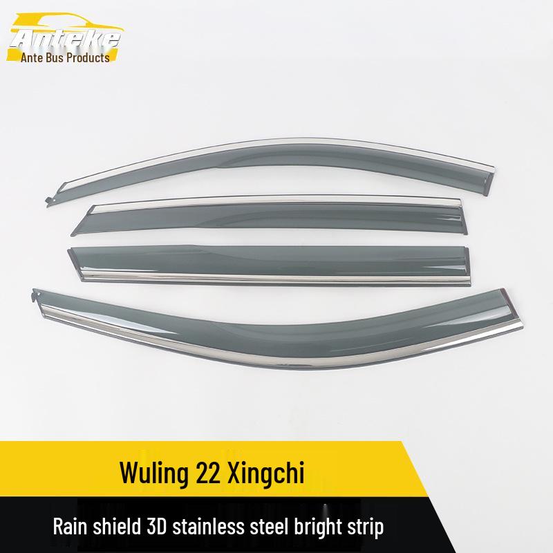 3D Stainless Steel Rain Guards & Sun Visor Stickers for Wuling 22 Star Journey
