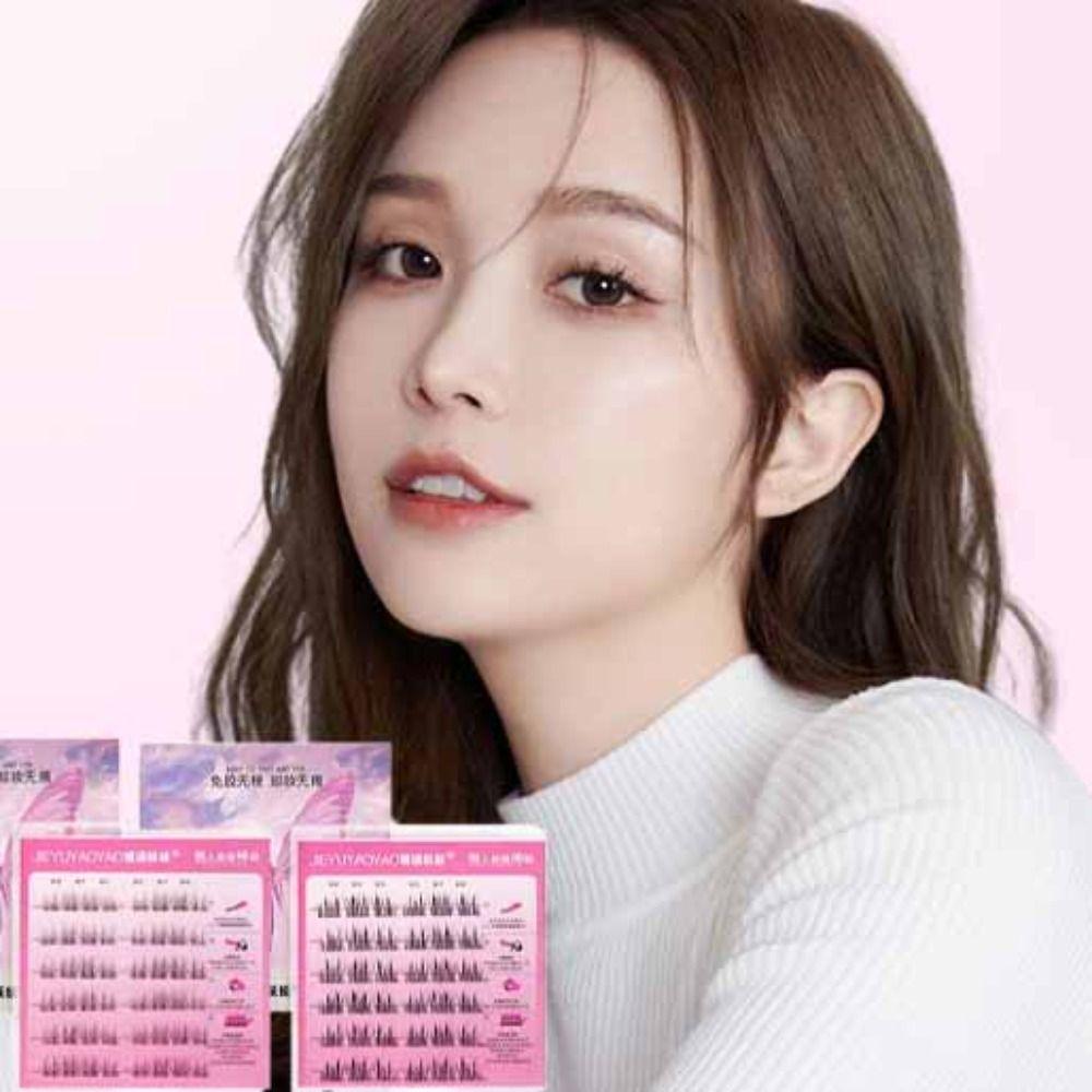Makeup Self-adhesive Lash Clusters Sweet Glue Free Fake Lashes  Women/Girls