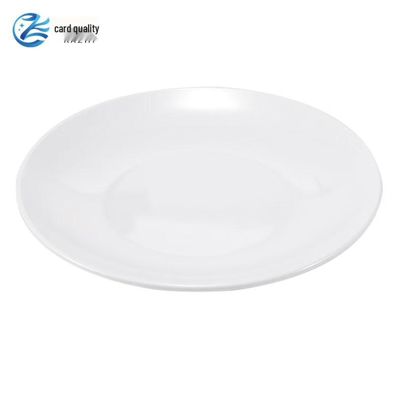 KAZHI White Melamine Round Dinner Plates (10-Pack) 8 Inch