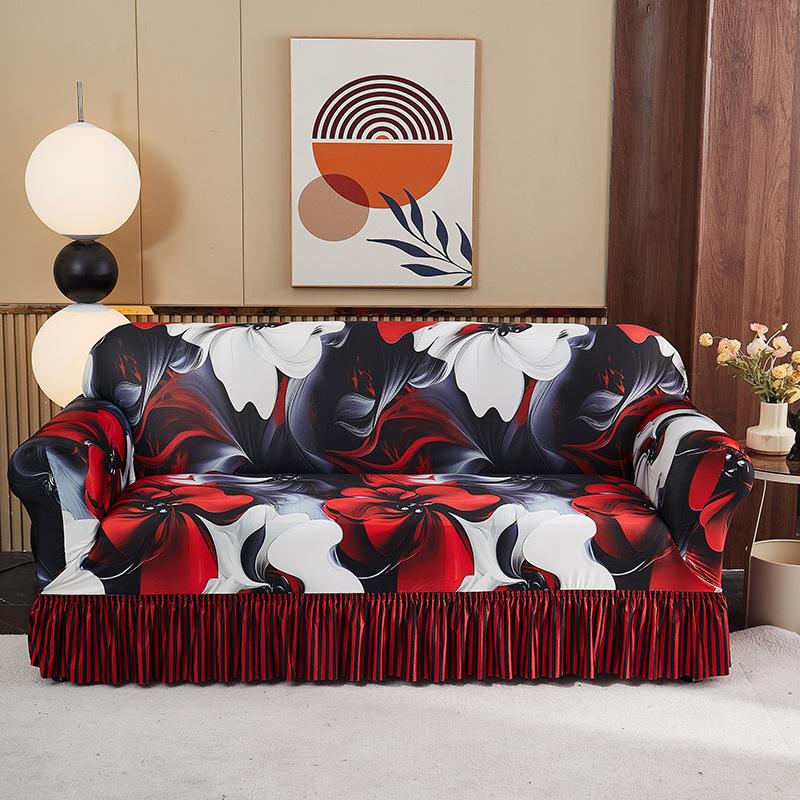 Light Luxury All-inclusive Elastic Sofa Cover Non-slip Four-season Universal Double Armrest Fabric Sofa Cover Protective Cover