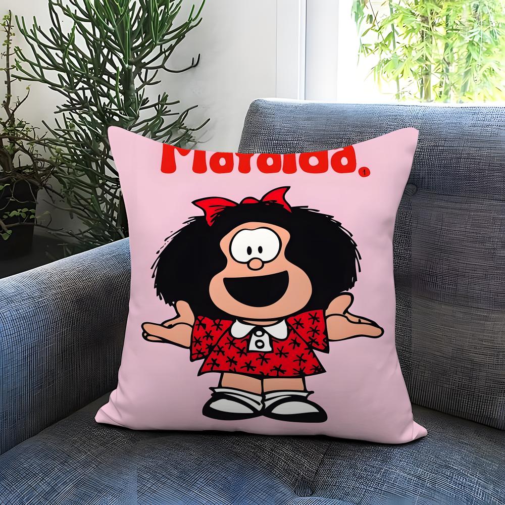 POPULAR M-MMafalda Cushion Cover Comfortable Reversible Pillow Cover Ideal for Car Sofa Bedroom & Beyond