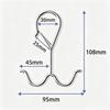 1/5/10Pcs Heavy Duty Double Utility Hooks with Buckle Multi-use Hangers for Clothes Towels Camping Home Use