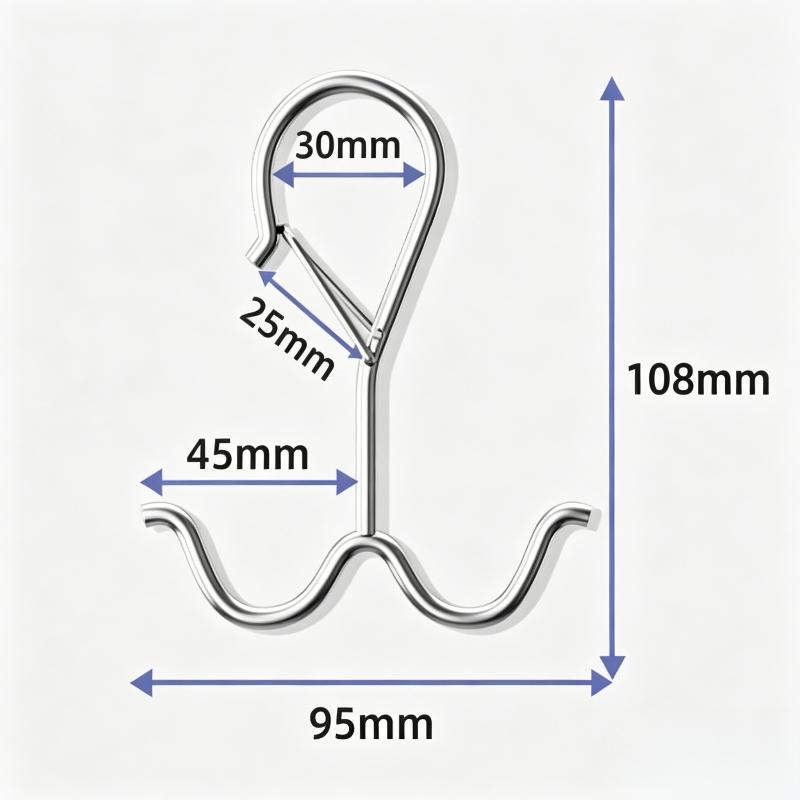 1/5/10Pcs Heavy Duty Double Utility Hooks with Buckle Multi-use Hangers for Clothes Towels Camping Home Use