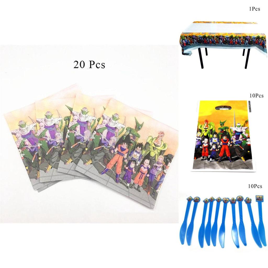 Dragon Ball Z Theme Party Decor Supplies Tableware For Vibrant Birthday Celebrations