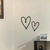Modern Metal Heart Wall Art 2pc Minimalist Line Decor Valentine Gift for Bedroom Living Room Gallery Wall Home Decor