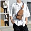 New Large Capacity Men's Chest Pouch,Crossbody bag,PU Leather Luxury Design Sling Bag, for Phone, Wallet & Outdoor Essentials