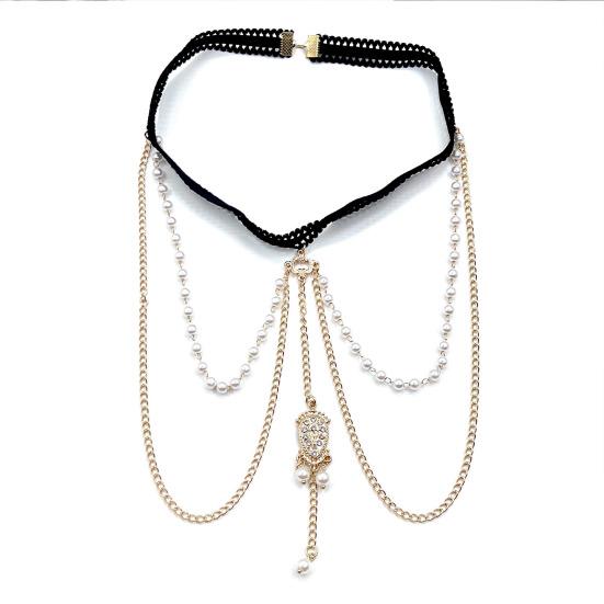 Leg Chain Imitation Pearls Double Layer Chain Elastic Leg Jewelry Versatile Sexy Body Chain Lightweight Leg Ornament