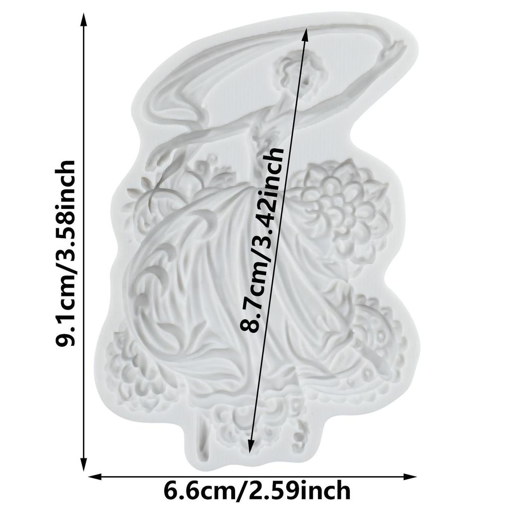 Ballet Girl Silicone Mold Ballerina Dancer Fondant Molds Cake Decorating Tools Cupcake Topper Candy Resin Clay Chocolate Gumpaste Mold