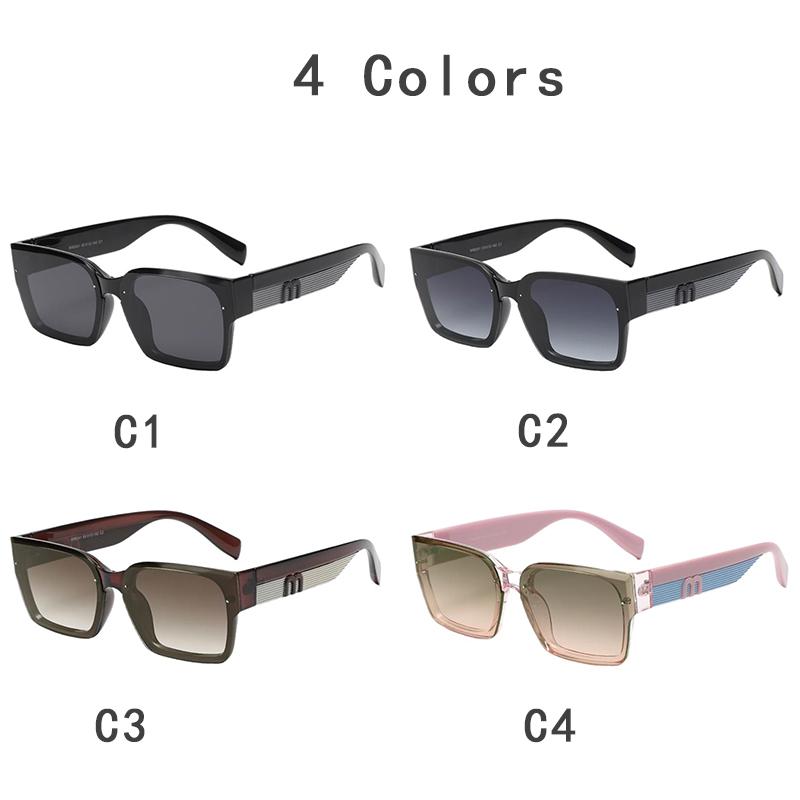 Fashion Luxury Designer Sunglasses Women M Letter Square Oversized Shades Elegant Trendy New Glasses
