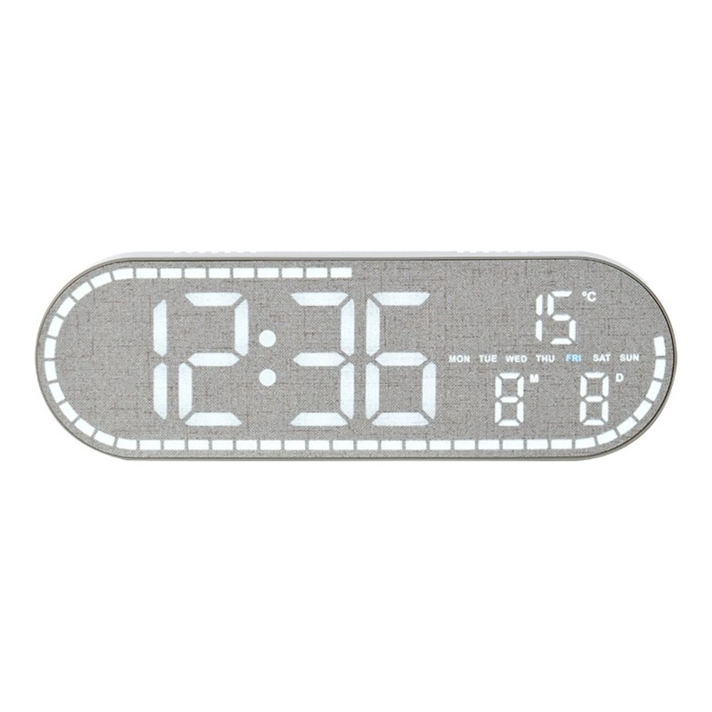 Wall-mounted Electronic Wall Clock Temperature Multi-functional Digital LED Clocks 12/24H Calendar Display Table Clock