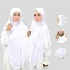Large Soild Muslim Ethnic Instant Hijab For Women Stretchy Jersey Hijab Islamic Malaysia Ready To Wear Turban Khimar Headwraps