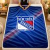 Flannel BlanketNew York Rangers Warm Soft Throw Blanket for Indoor Sofa Bed Living Room Use
