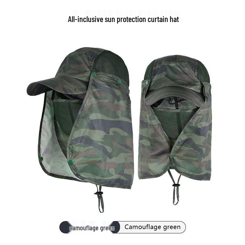 Unisex UV Protection Hat with Detachable Flap – Quick-Drying Sun Hat for Climbing and Fishing
