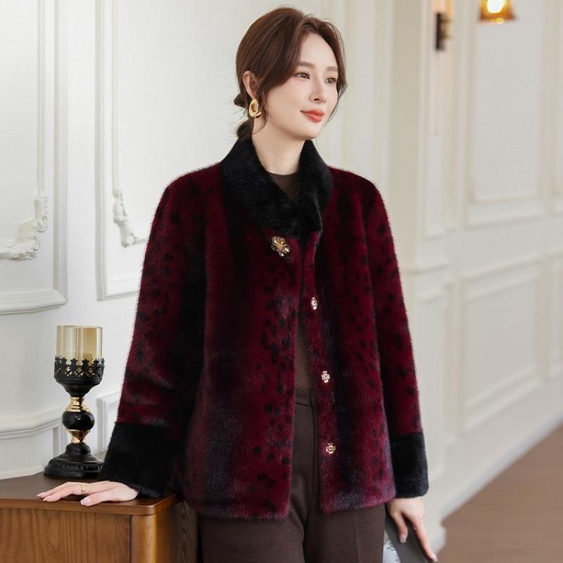 High-End Winterjacke mit integriertem Fell, edlem Temperament und neuem Nerzmantel in mittlerer Länge