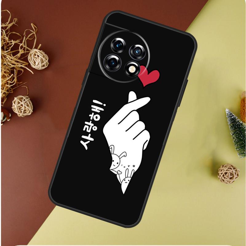 Kpop Finger Heart For OnePlus 13 13R 12 12R 11 9 10 Pro 8T 9RT 10T 10R N20 N30 Nord CE 2 3 4 Lite Phone Case