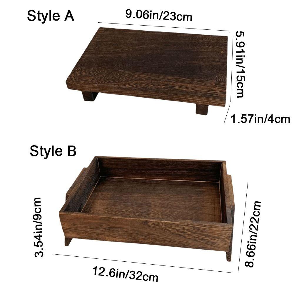 Large Capacity Jewelry Storage Tray Wooden Figurine Display Rack Retro Key Rack Entrance