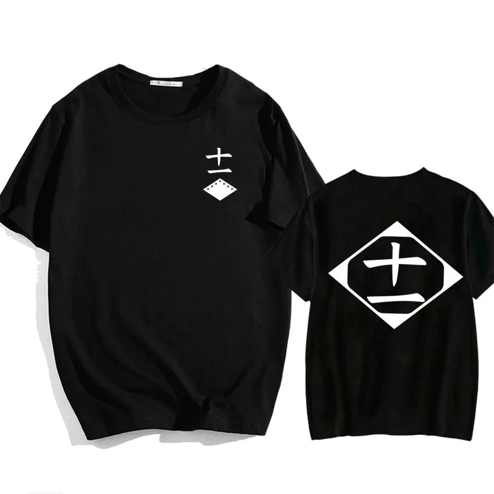 Hot Sale Anime Cotton T-Shirt Bleach Cosplay Shirt Zaraki Kenpachi Unisex Women O-Neck Short Sleeve Tee Fashion Tshirt For Fans