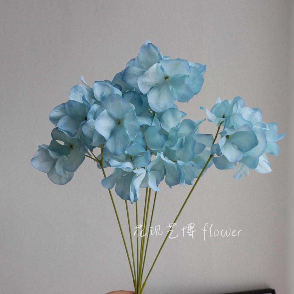 4pcs 7 Branches Hydrangea Artificial Flowers Bouquet Home Wedding Decor Centerpiece Table Arrangement Silk Floral DIY Crafts