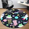 1pc Space Cats Office Round Area Rug, Under Office Chairs Bedroom Living Room Home Decor, Room Deco, Available In Various Sizes