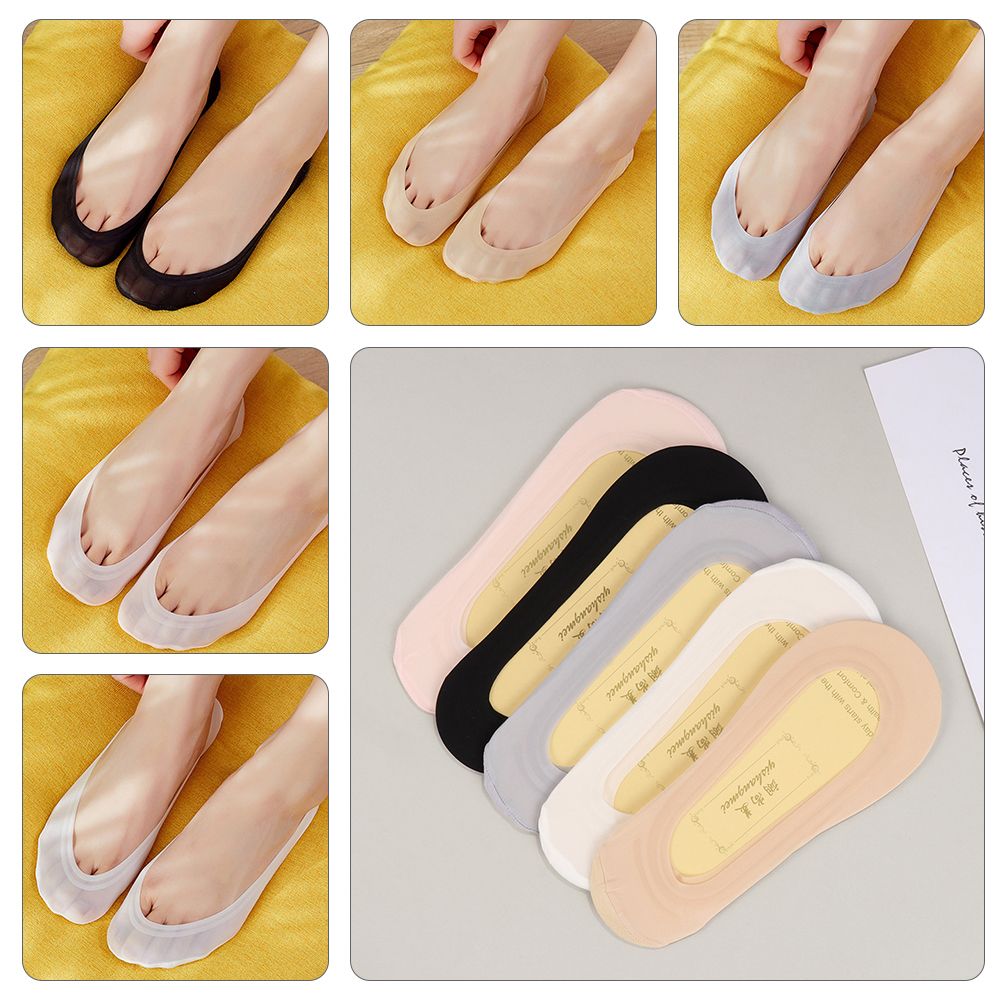 Fashion Low Cut Sweat-absorbent Cotton Shallow Mouth socks Silicone Non-slip Invisible Boat Socks
