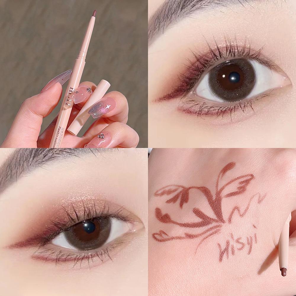 Ultra-fine Gel Eyeliner Pencil Rose Brown Under Eye Liner Pen Waterproof Matte Aegyosal Lying Silkworm Quick Drying Eyes Makeup