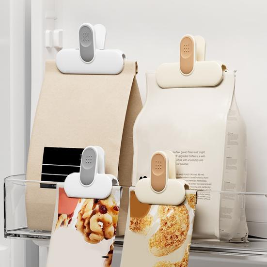 Food Sealing Clip Anti-slip Handle Moisture Resistant Smooth Round Design Resealable Bag Sealing Clamp