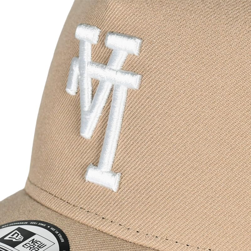New Era Cap Los Angeles Dodgers Upside Down LA Logo 9FORTY A-Frame Snapback Beige Free Size Used