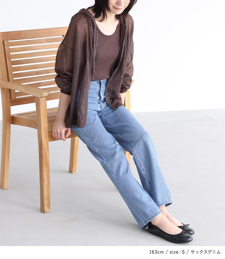 Oshare Walker Wide Pants for Women Denim Jeans Bottoms Jeans Straight Denim Wide Leg Slim Fit Plus Size Simple Spring Summer Autumn Winter 15bm03j