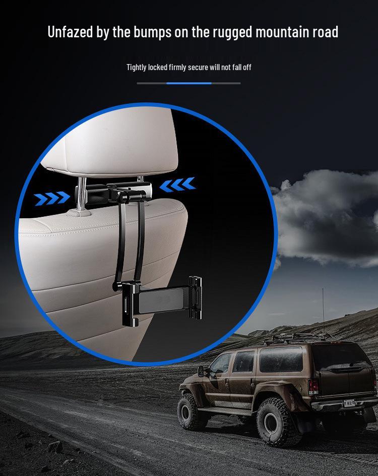 Car Rear Seat Tablet Mount - Adjustable Telescopic Holder for iPad and Tablets