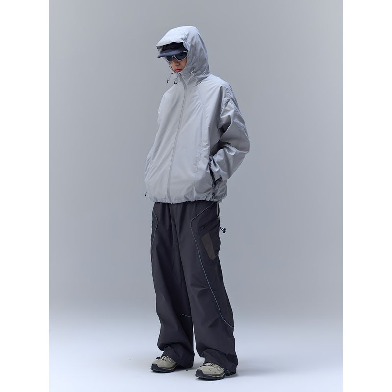 American-Style Street Dupont Three-Proof Sports Hiking Jacket for Men and Women, 2025 Autumn Trendy Windproof Outdoor Hooded Jacket