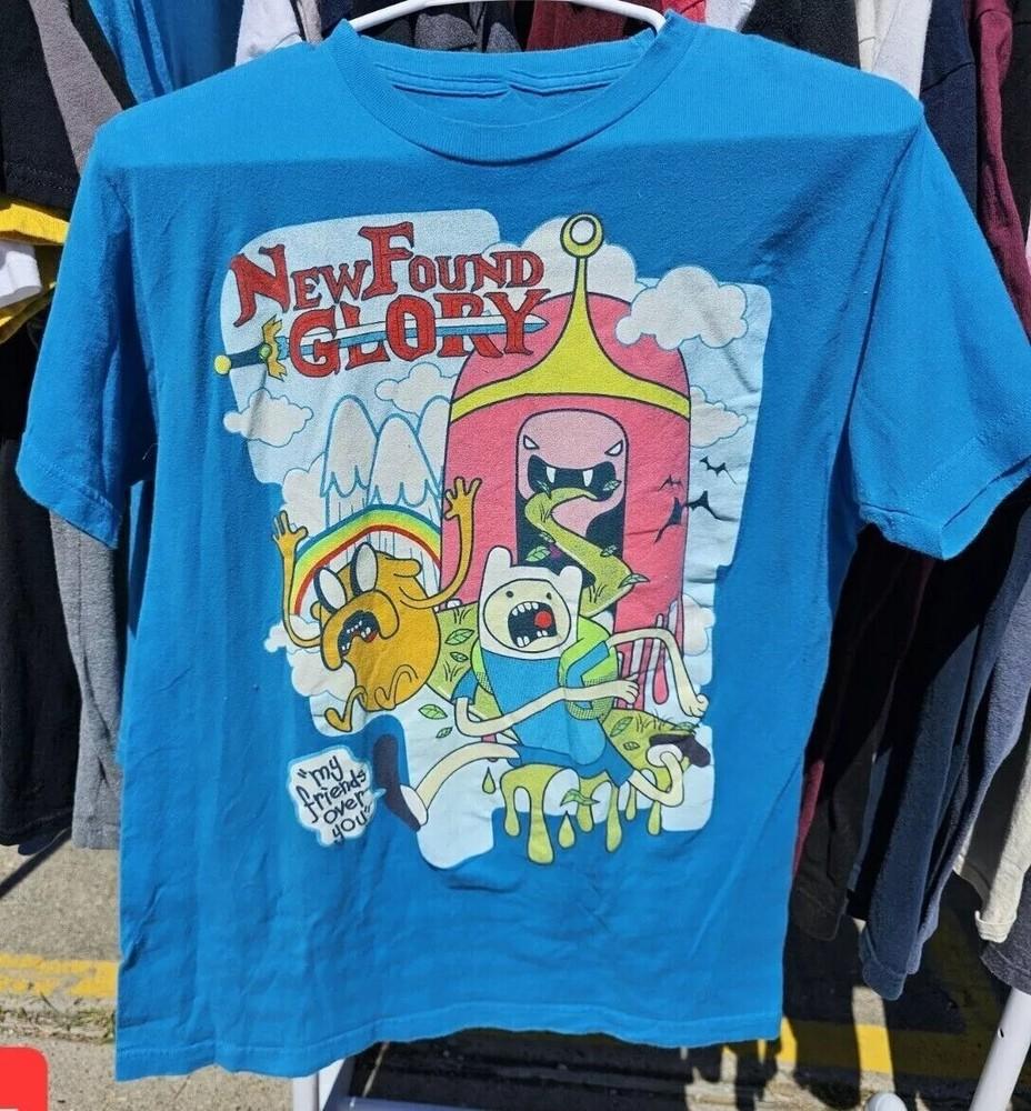 New Found Glory Adventure Time РЕДКАЯ футболка Унисекс Хлопковая футболка S-5XL Синяя Унисекс футболка XXXL