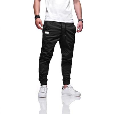 Pantaloni da lavoro da uomo a tinta unita, vestibilità slim, con risvolto - Collezione Casual 2024