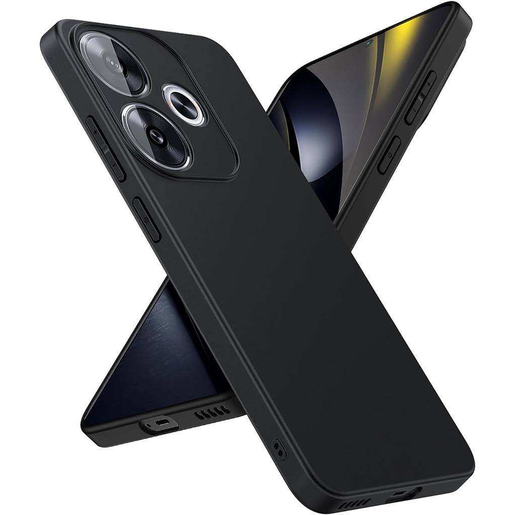 Matte Silicone Soft Phone Case For Xiaomi POCO F6 F X6 X Pro F4 F3 GT G Solid Black Slim Full Ultra Thin Back Cover