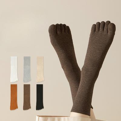 Five-finger Socks for Women, Breathable, Thin Cotton, Sweat-absorbing, Deodorizing and Antibacterial Mid-calf Running and Sports Split-finger Socks