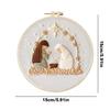 Nativity Stamped Cross Stitch Embroidery Kits with Hoop Cloth Color Thread